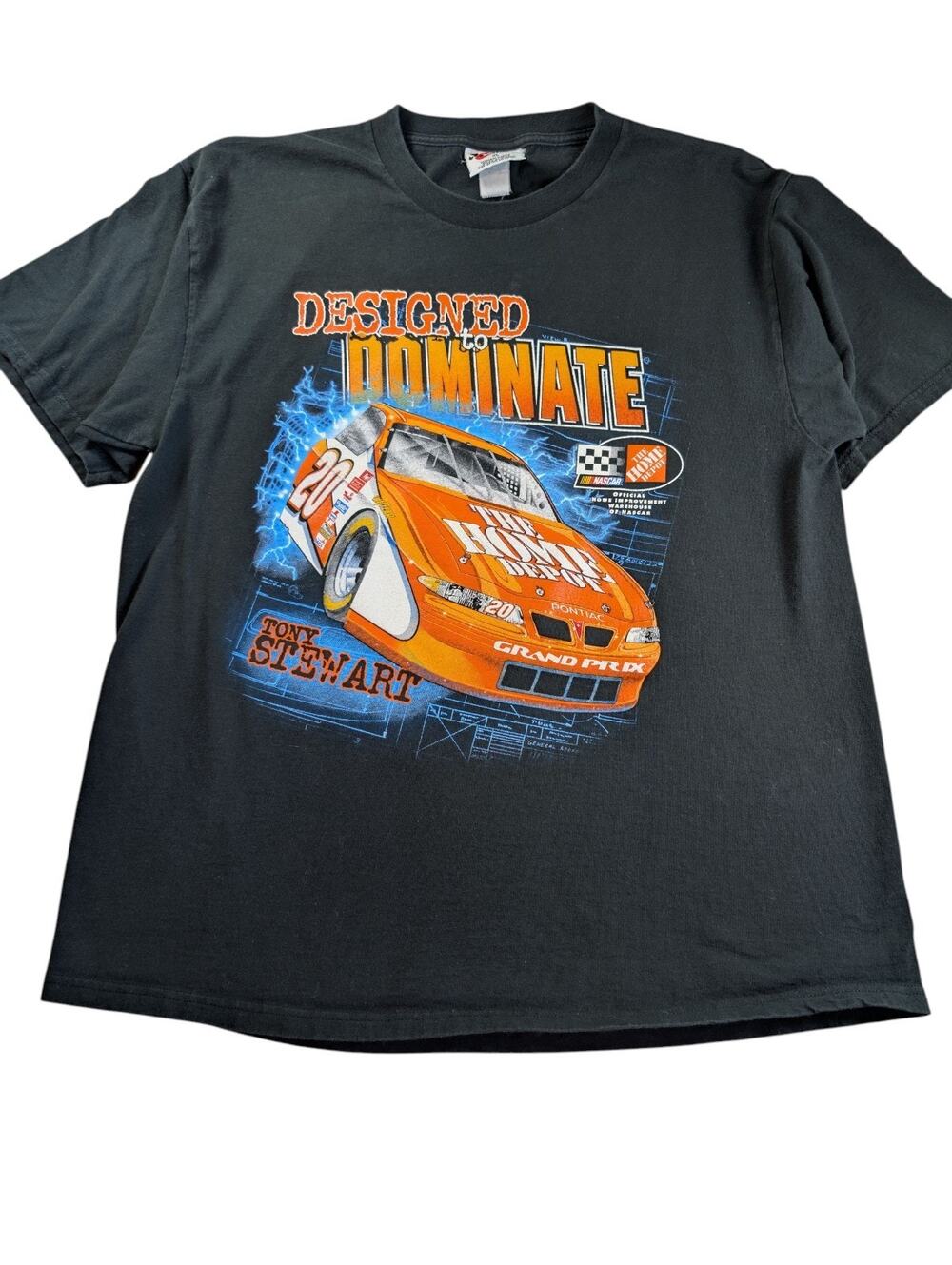 Vintage Nascar shirt mens XLarge 90s Tony Stewart home depot  racing 1999 rare